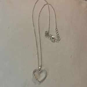 Elegant Silver Heart Pendant Necklace